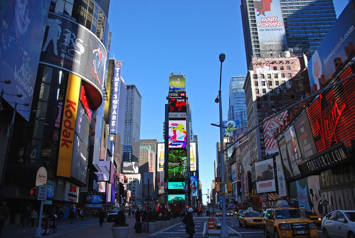 New York City Times Square 04A View North To 2 Times Square And The Red Stairs